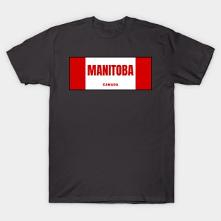 Manitoba in Canadian Flag Colors T-Shirt